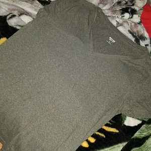 Grey v-neck tee